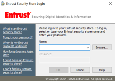 sign-in to Entrust